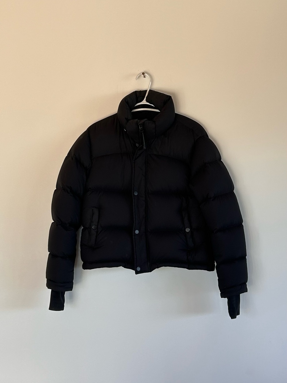 TNA Women's Black Cropped Puffer Jacket